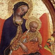 Details of Madonna and child,with sts.lawrence and julian Gentile da  Fabriano